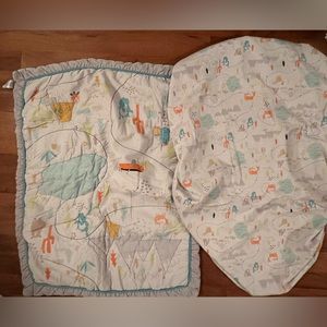 Enchanting Adventure-Themed Baby Blanket & Fitted Sheet Combo